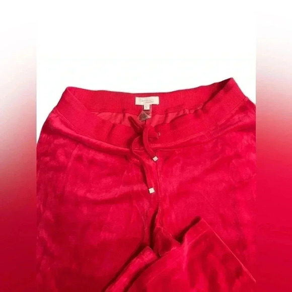 Two by Vince Camuto Red Velour Lounge Straight Leg Y2K Pants Women’s size XL - Picture 3 of 10